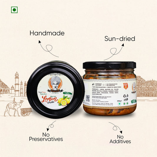 Papa’s Pickle – Authentic Rajasthani Lemon Pickle (300g)