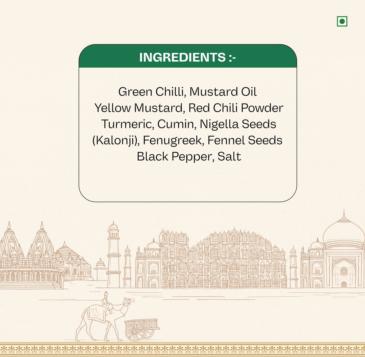 Papa’s Pickle – Authentic Rajasthani Green Chilli Pickle with Mustard Seeds