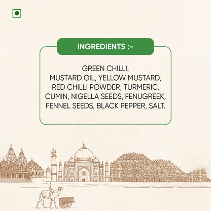 Papa’s Pickle – Authentic Rajasthani Green Chilli Pickle