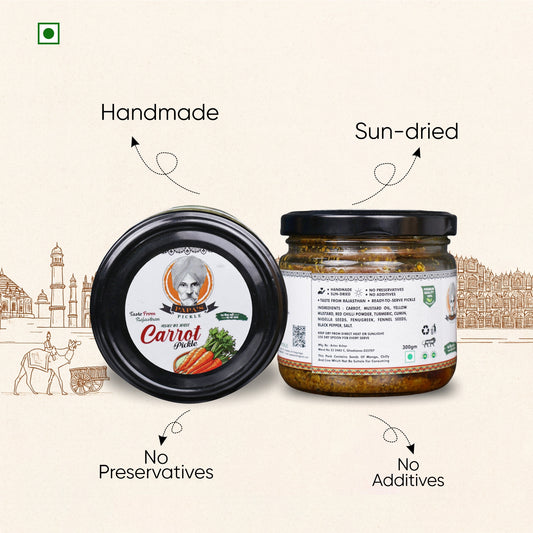 Papa’s Pickle – Authentic Rajasthani Carrot Pickle (300g)