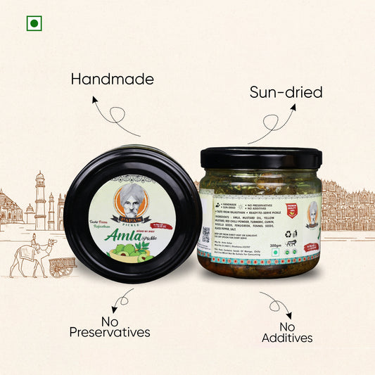 Papa’s Pickle – Authentic Rajasthani Amla Pickle (300g)