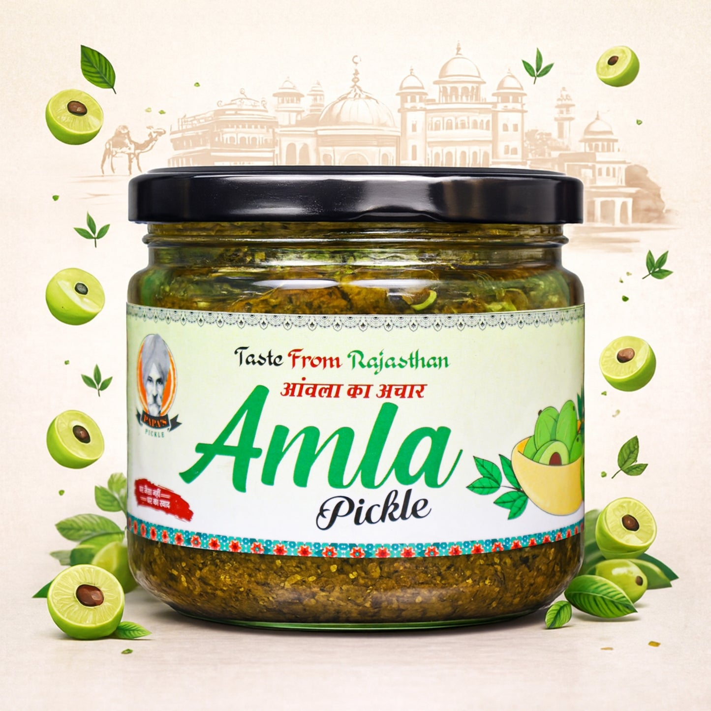 Papa’s Pickle – Authentic Rajasthani Amla Pickle (300g)