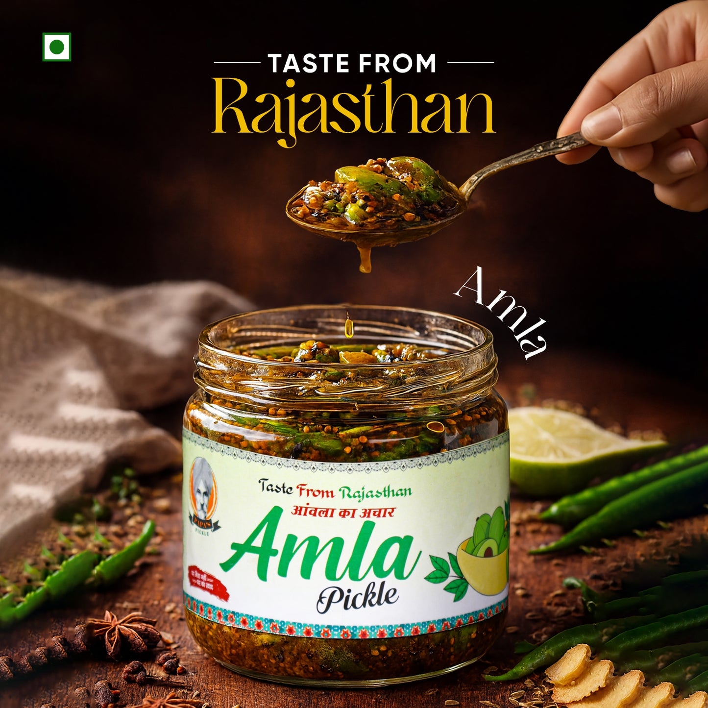 Papa’s Pickle – Authentic Rajasthani Amla Pickle (300g)