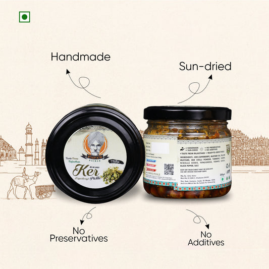 Papa’s Pickle – Authentic Rajasthani Ker (Caperberry) Pickle (300g)