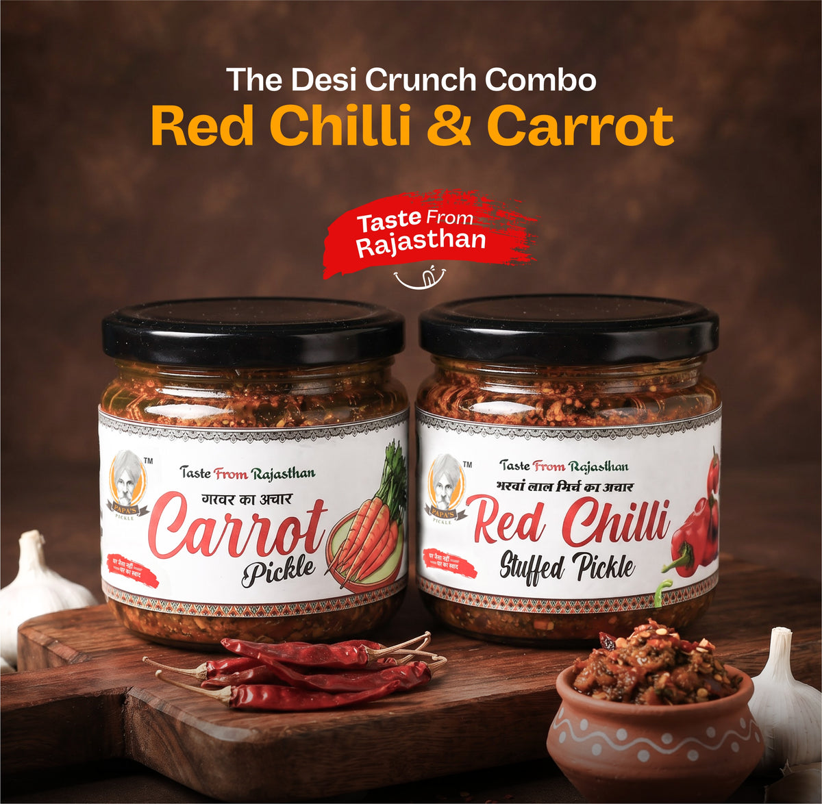 Papa’s Fire & Crunch Combo: Red Chilli & Carrot