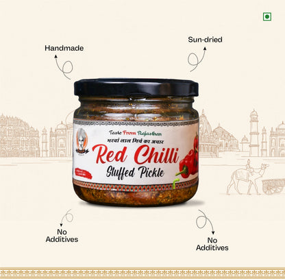 Papa’s Pickle – Authentic Rajasthani Red Chilli Stuffed Pickle
